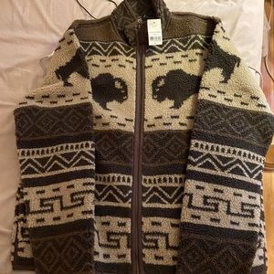 Mens XL Ralph Lauren Print Fleece Jacket